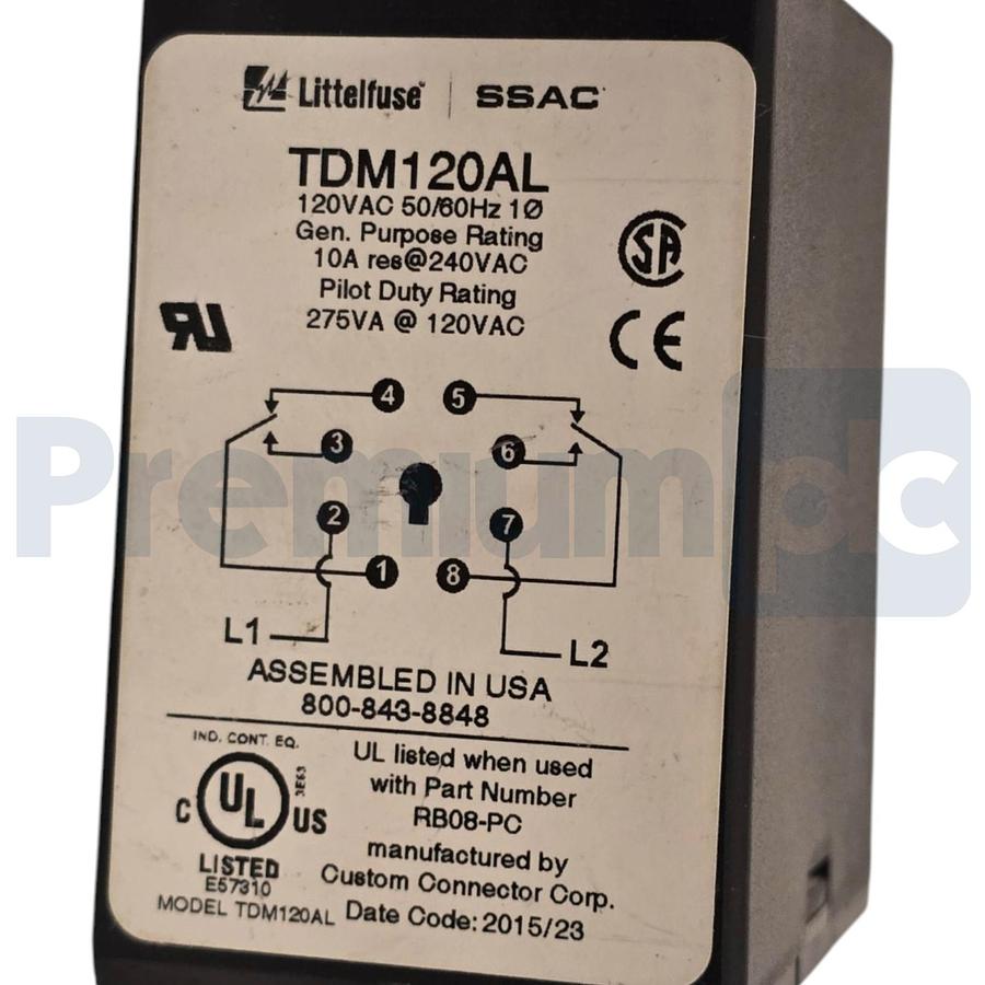 Used SSAC Littelfuse TDM120AL Digi-Set Solid State Delay-on-Make Timer 120VAC NSMP