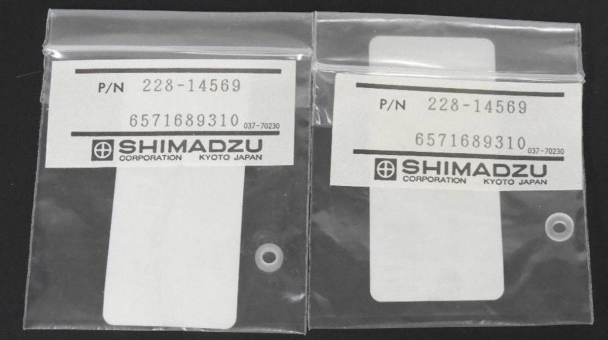 Used LOT OF 2 NEW SHIMADZU 228-14569 PACKING F/SPC10AVP