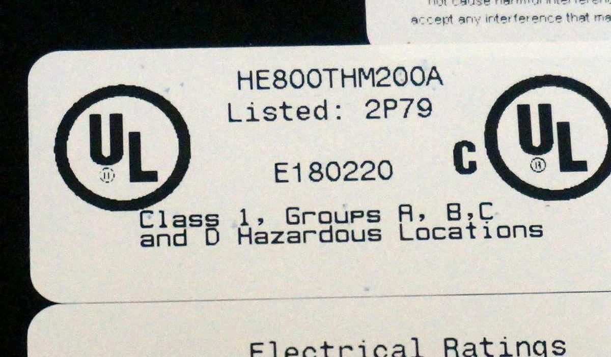 Used HORNER ELECTRIC HE800THM200A 8 CHANNEL THERMOCOUPLE INPUT MODULE HE800THM200