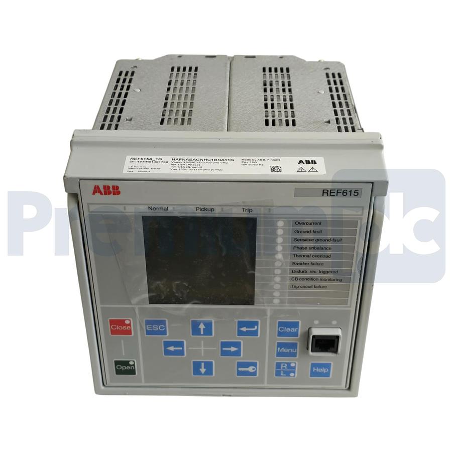 Used ABB REF615 REF615A_1G HAFNAEAGNHC1BNA11G FEEDER PROTECTION RELAY AIM0006 COM0037