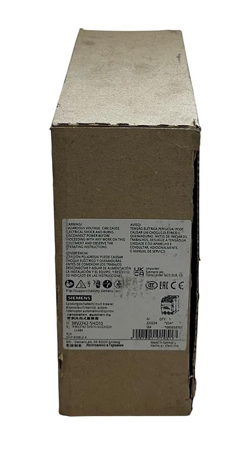 Used SIEMENS 3RV2742-5HD10 Sirius Circuit Breaker S3 Size 45 Amp Screw Terminal NSMP