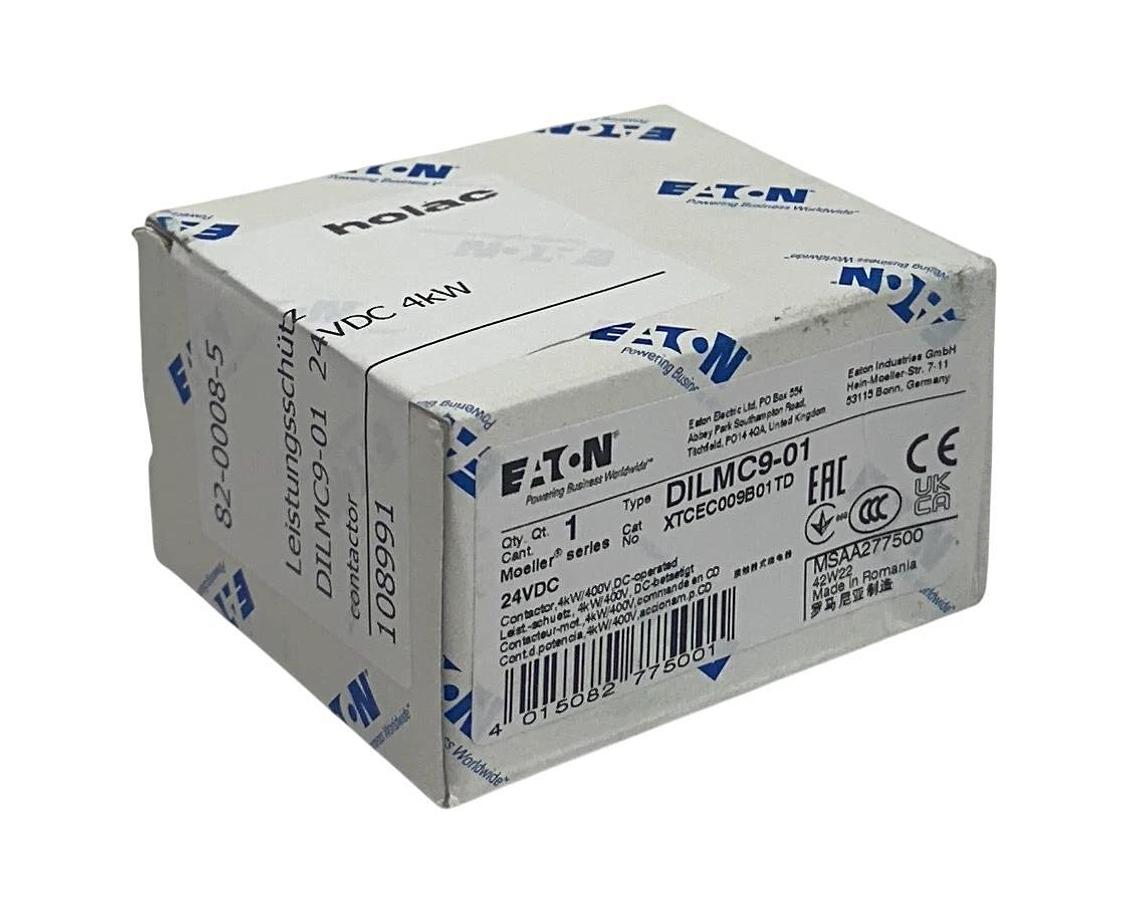 EATON DILMC9-01 / XTCEC009B01TD MOELLER SERIES CONTACTOR 24VDC MSAA277500 NSMP