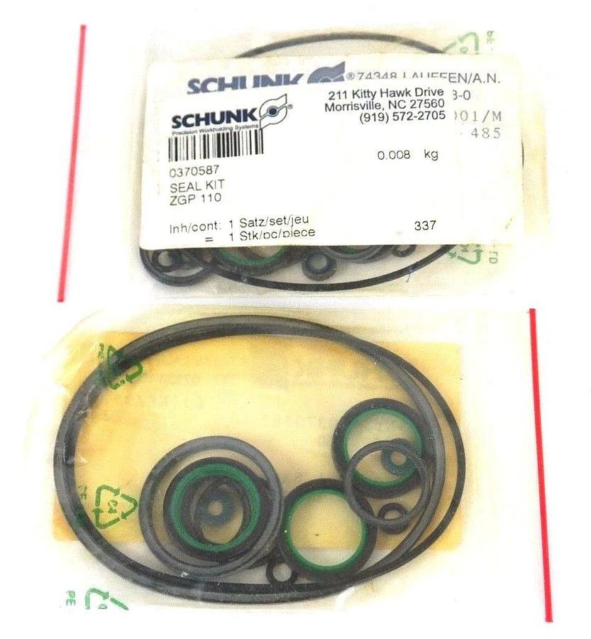 Used NIB SCHUNK 0350302 HARDENED BASE JAWS W/ ZGP 101-I SEAL KITS