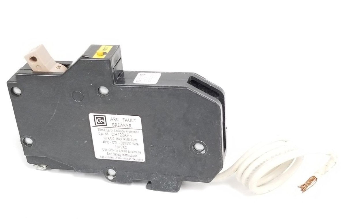 Used NEW CUTLER HAMMER CH120AF ARC FAULT BREAKER 20A 1P 120VAC 96-5654-2 D7A