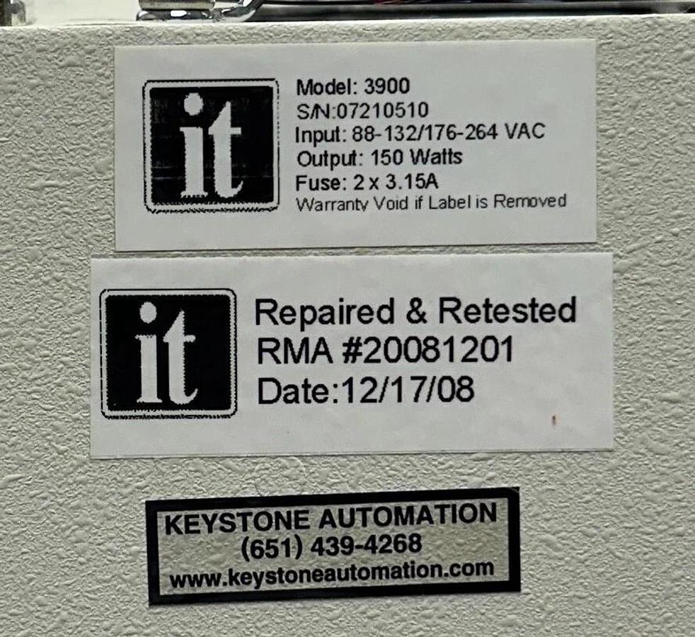 Refurbished ILLUMINATION TECHNOLOGIES IT MODEL 3900 LIGHT SOURCE 150W 88-132/176-264VAC REP