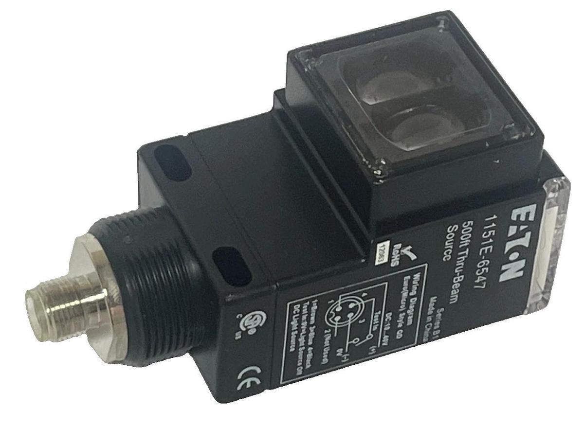 EATON 1151E-6547 Ser. B1 Thru-Beam Source Emitter 500ft Range 10-30VDC M12 QD