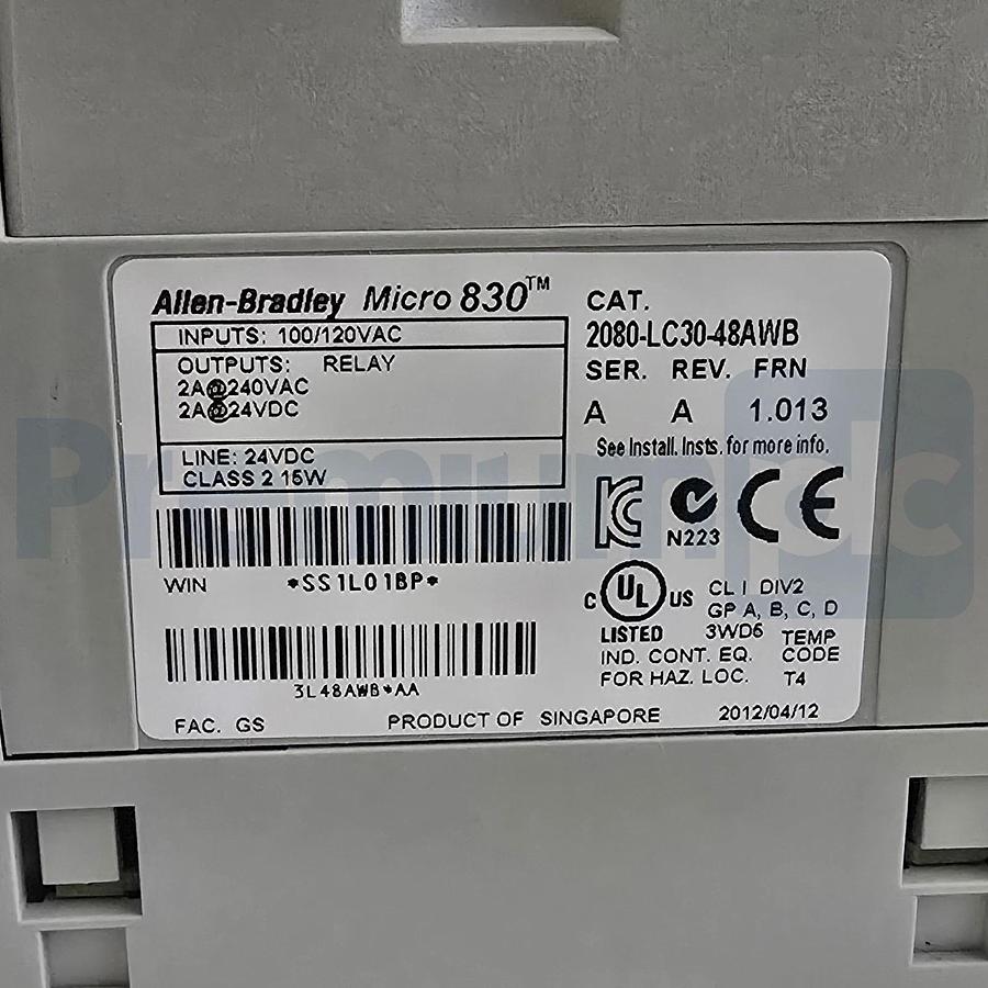 Used Allen-Bradley 2080-LC30-48AWB /A Micro830 48 I/O Controller | 120V AC USPI