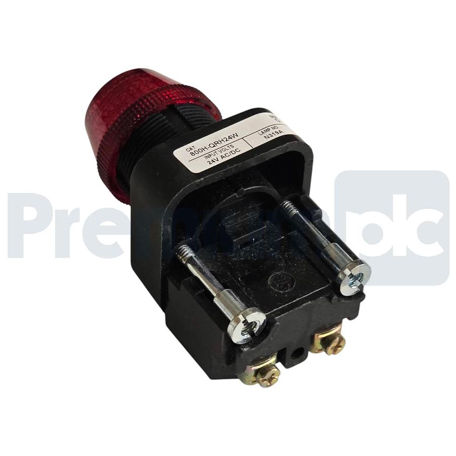 ALLEN BRADLEY 800H-QRH24W /G 30mm RED PILOT LIGHT 800H PUSH BUTTON NSNP (read)