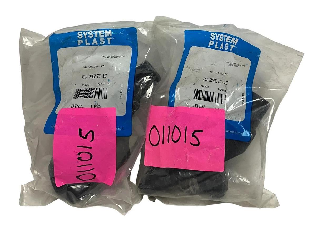 Used 2 SYSTEM PLAST VG-203LTC-12 / VG203LTC12 SWIVEL BRACKET SUPPORTS FOR RAILS NSFS