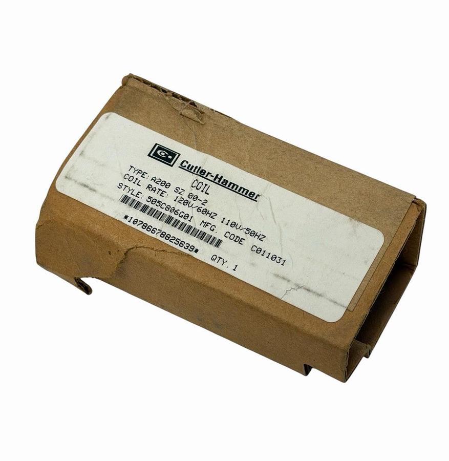 Used NIB CUTLER-HAMMER TYPE: A200 SZ 00-2 COIL STYLE: 505C806G01