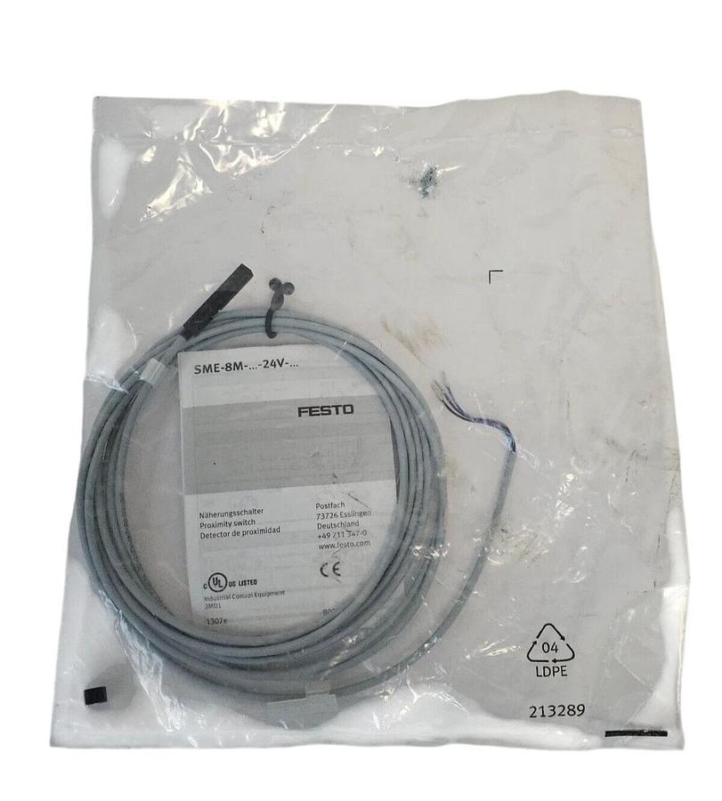 Used NEW FESTO SME-8M-24V-K2.5-0E PROXIMITY SWITCH 24VDC 2.5M LENGTH