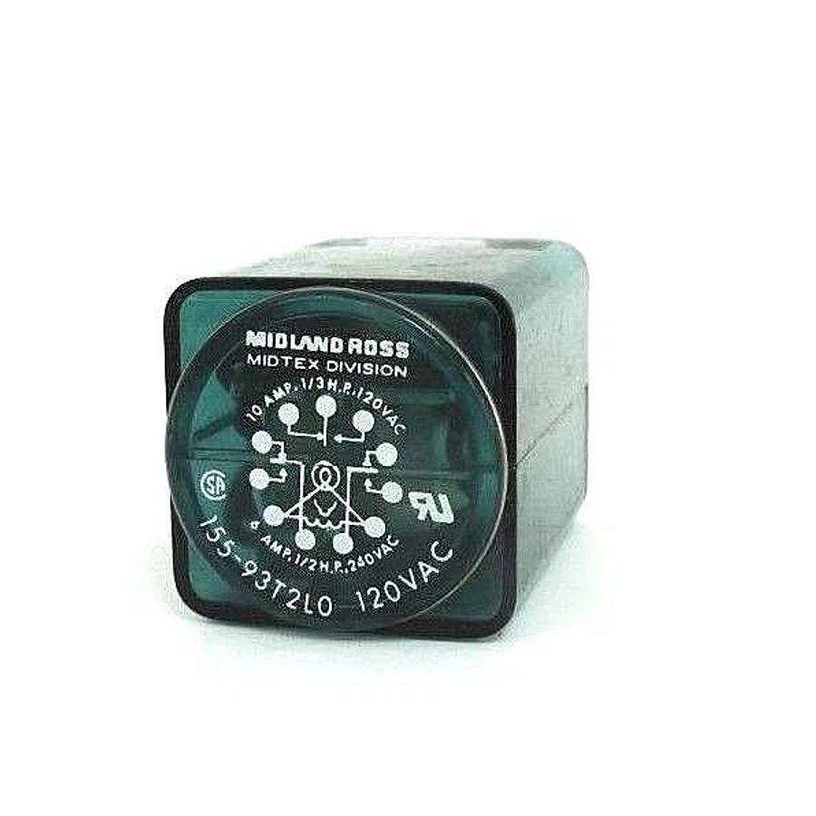 Used MIDLAND ROSS MIDTEX 155-93T2L0 RELAY 15593T2L0, 120VAC