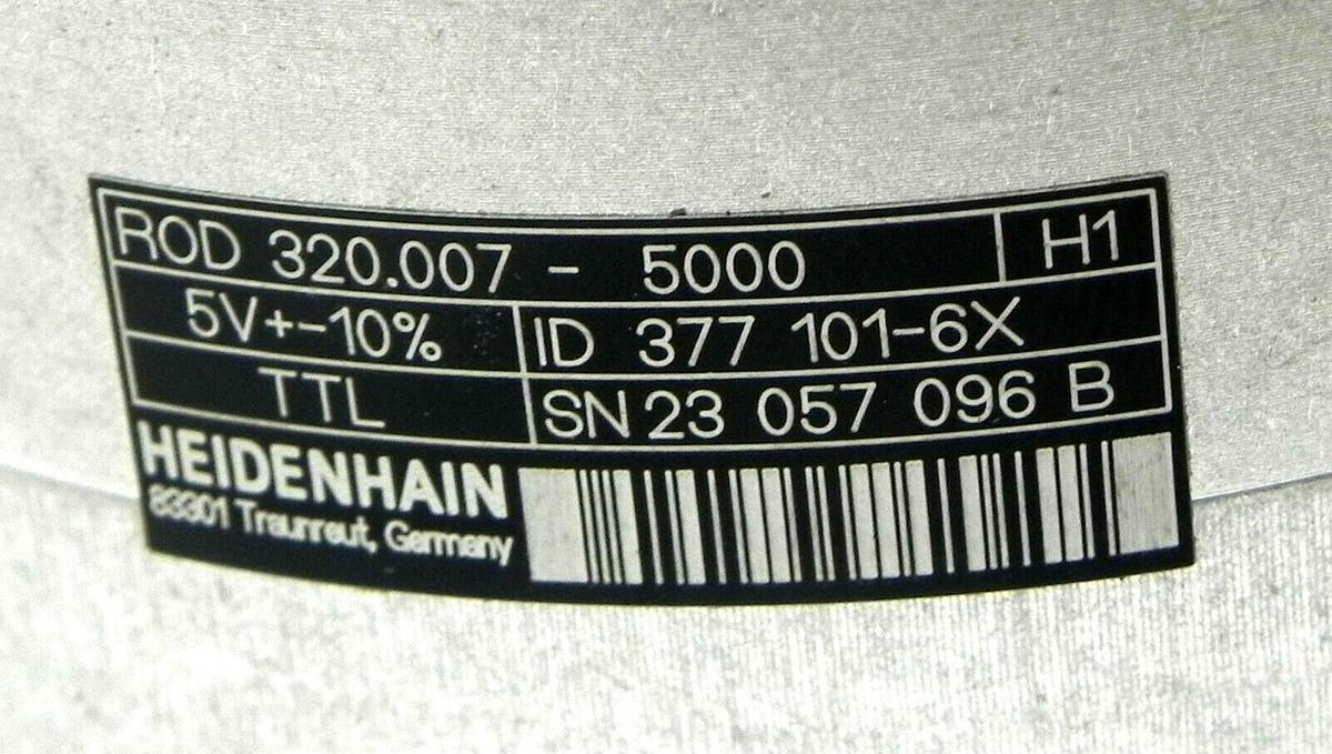 Used HEIDENHAIN ROD 320.007-5000 H1 ENCODER 377 101-6X ROD320.007-5000 NEW