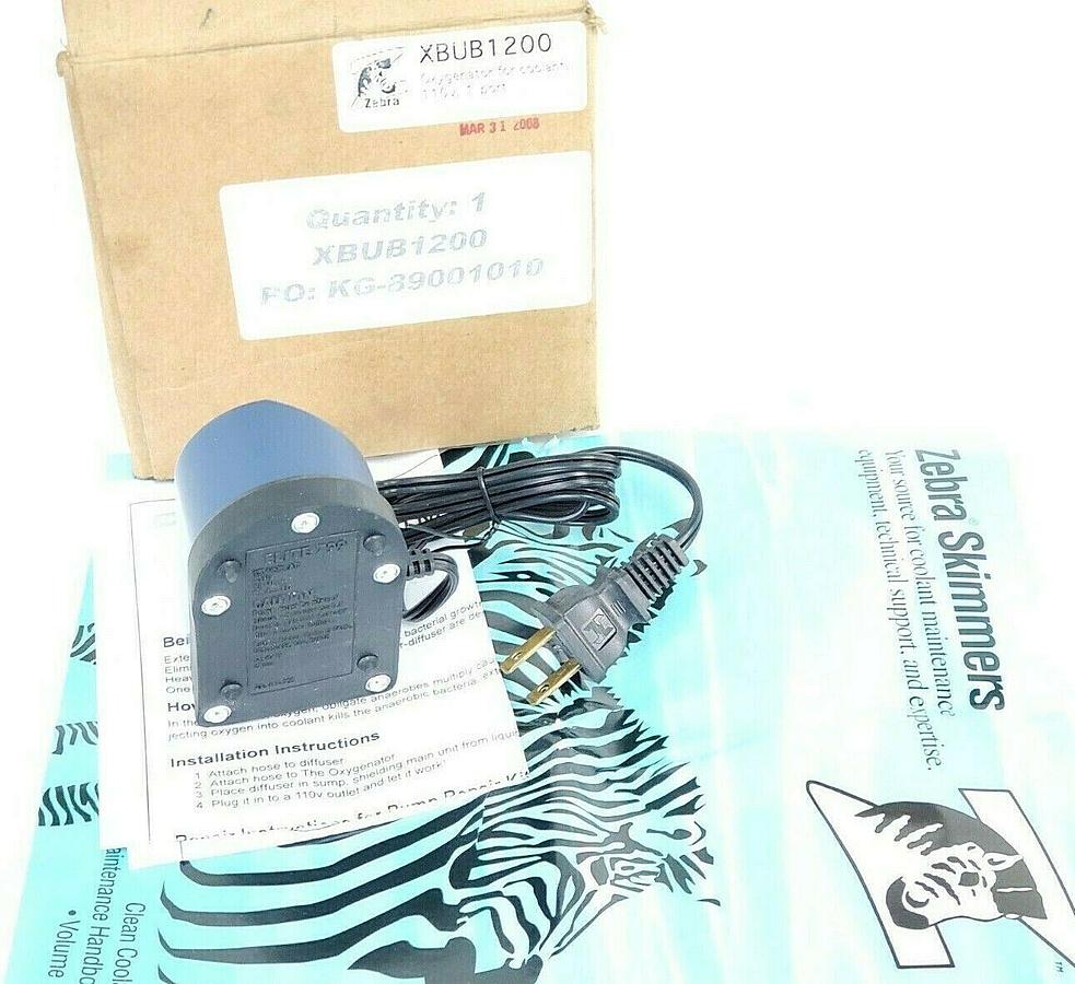 Used NIB ZEBRA XBUB1200 OXYGENATOR FOR COOLANT