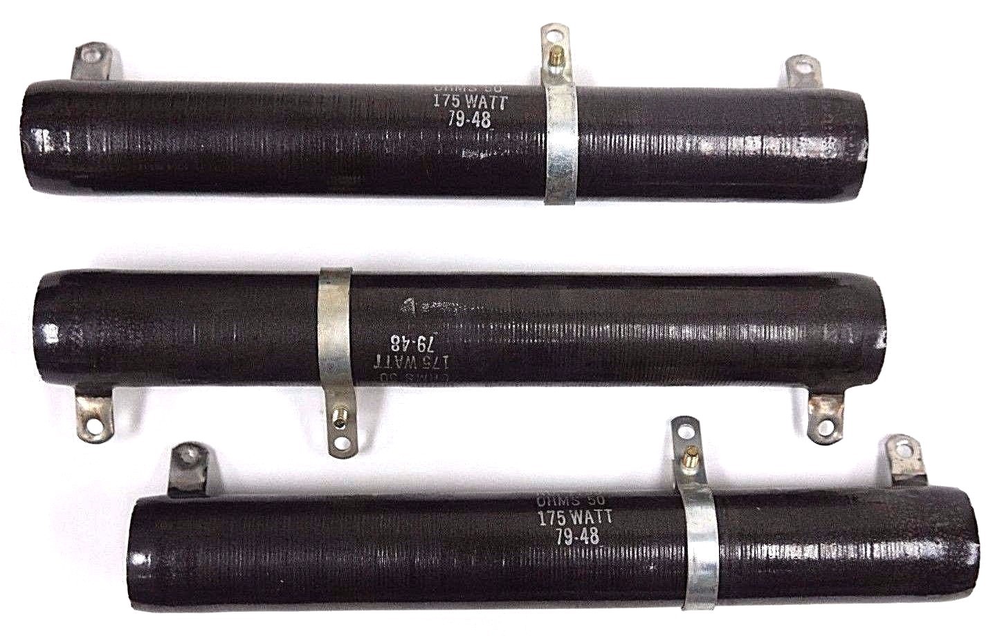 Used LOT OF 3 OHMITE DIVIDHOM 210-175P-46 NO. 1159 RESISTOR OHMS 50 175WATT 210175P46