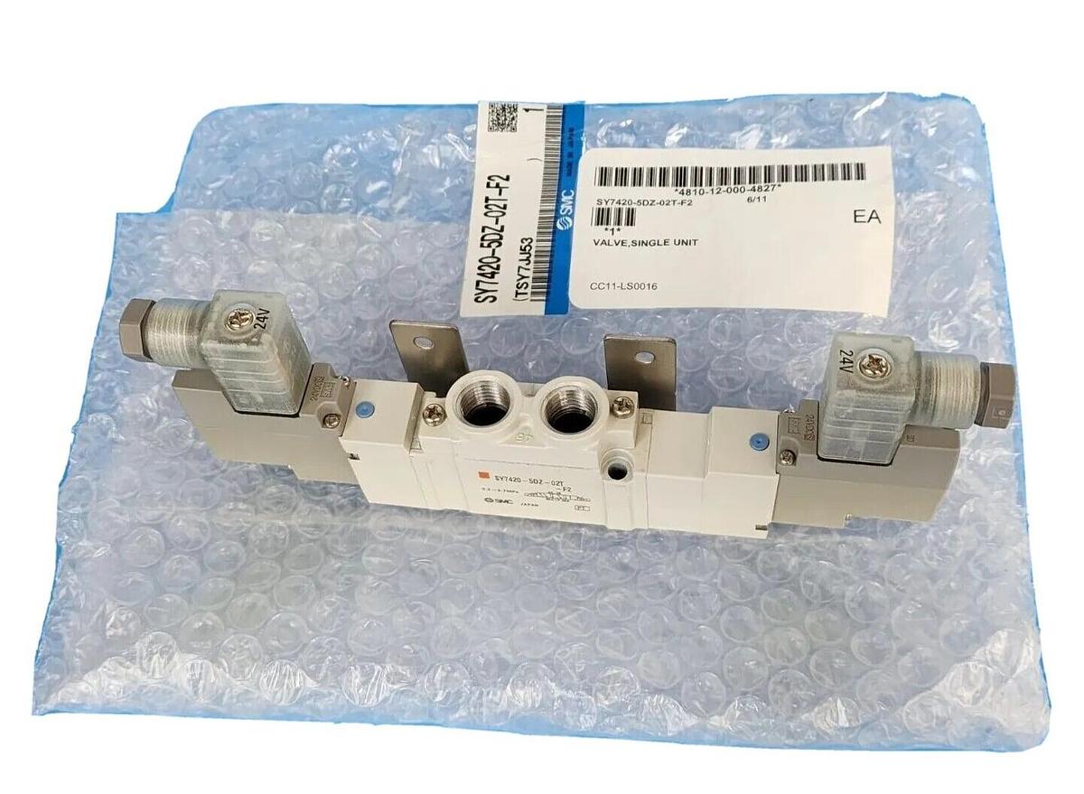 Used NEW SMC SY7420-5DZ-02T-F2 SOLENOID VALVE 5 PORT