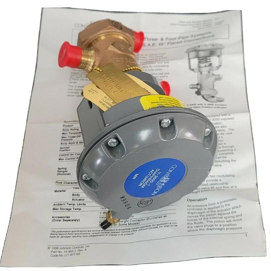 NIB JOHNSON CONTROLS V-4440-1001 1/2" H-C 4-12# ELBOW V44401001, 1.4CV