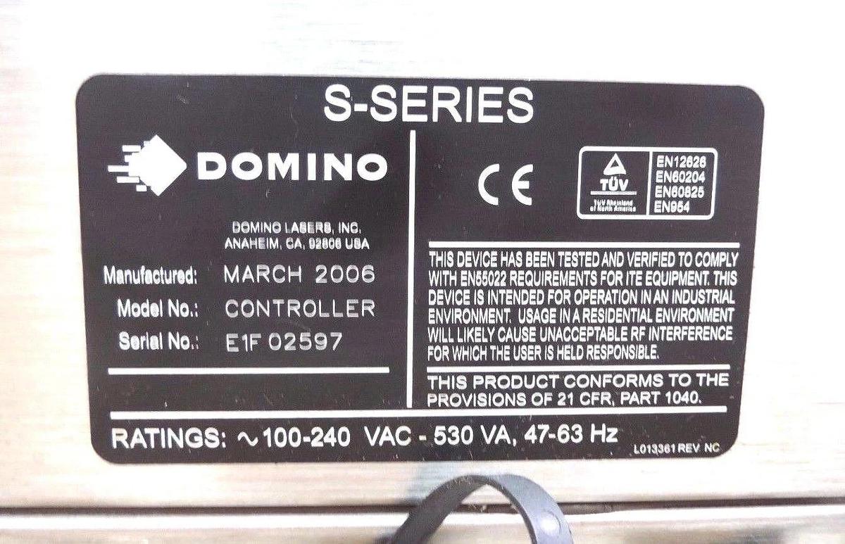 Used DOMINO S-Series Controller S100/S200 Laser Coding Printer Command Unit E1F USPI