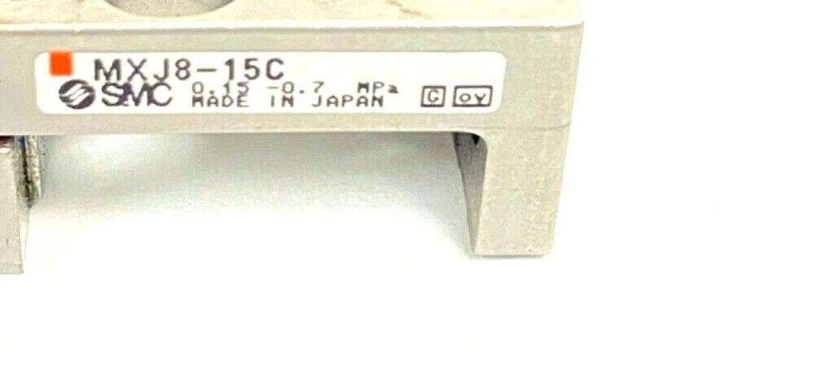 Used SMC MXJ8-15C PRECISION AIR SLIDE TABLE 0.15-0.7MPa MXJ815C