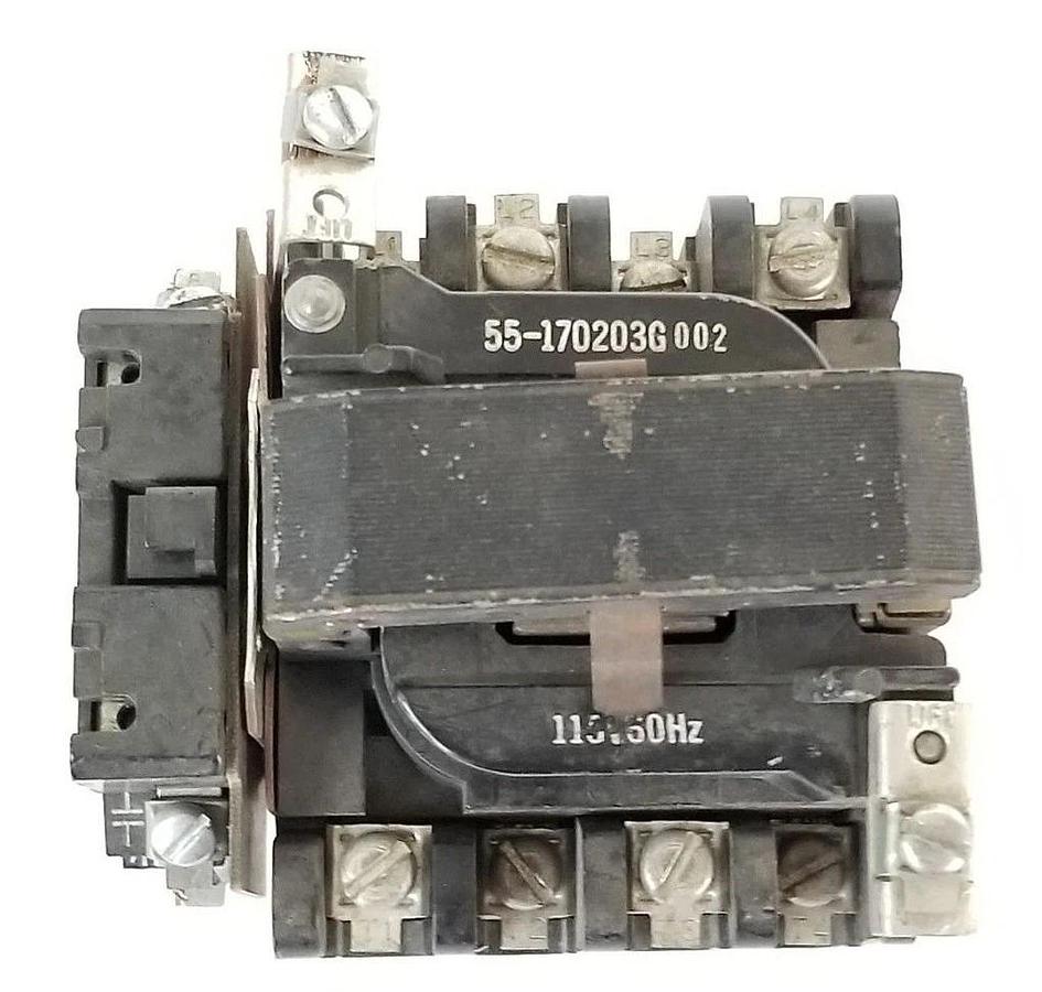 Used GENERAL ELECTRIC 55-170203G002 COIL ASSEMBLY W/ CR305X100J AUXILIARY CONTACT