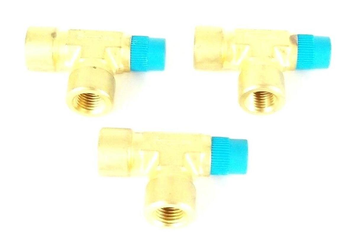 Used LOT OF 3 NEW SWAGELOK BRASS TEE PIPE FITTINGS 1/2'' IN. X 1/2'' X 1/2''