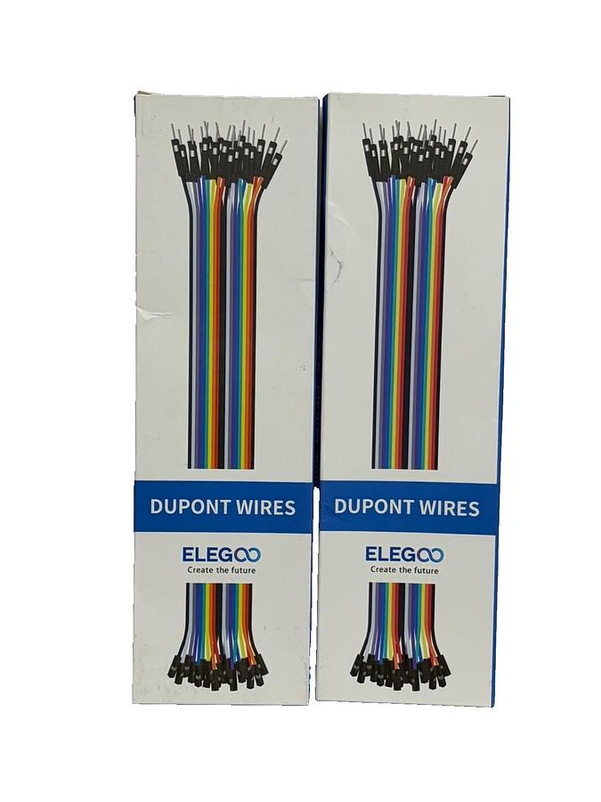 2 Pack Elegoo Dupont Wires Male to Male M-M Jumper Cable Ribbon Lot New
