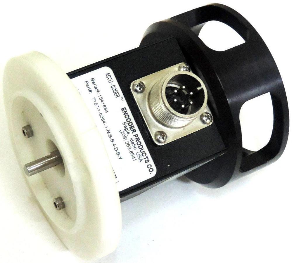 Used ACCU-CODER INCREMENTAL SHAFT ENCODER 715-1-0064-1-N-S-S-4-D-S-Y, 5-28 VDC INPUT