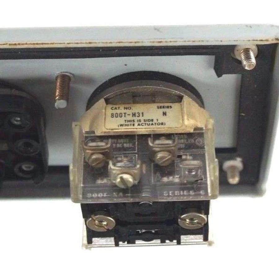 Used HOFFMAN E3PB CONTROL PANEL ENCLOSURE W/ ALLEN BRADLEY 800T-H31 SER. N , 800T-A