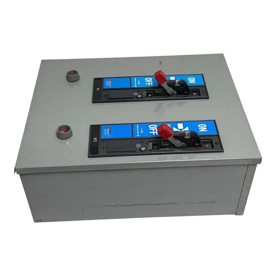 Used Gould A203D Size 2 Dual Duplex Motor Starter Panel 600V 3-Phase NEMA 1 Case