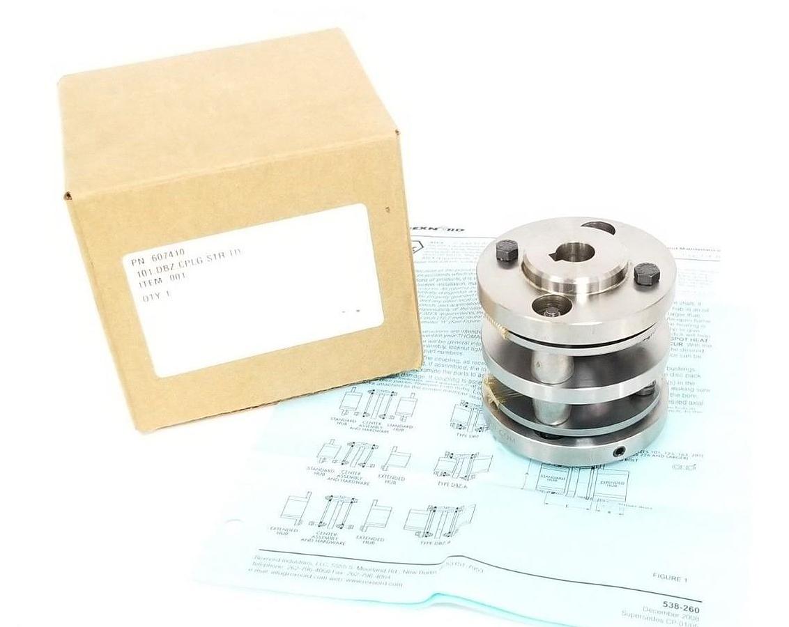 Used NIB REXNORD 607410 101.DBZ.CPLG STR TD THOMAS DISC COUPLING