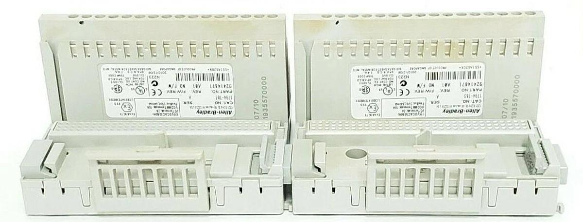 Used LOT OF 2 ALLEN BRADLEY 1794-TB3 TERMINAL BASE 1794TB3 SER. A REV. A01 P/N: 92414