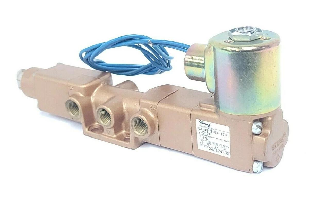 Used VERSA CA-4322-84-173-U-D024 SOLENOID VALVE 24VDC 10W 0-175PSIG