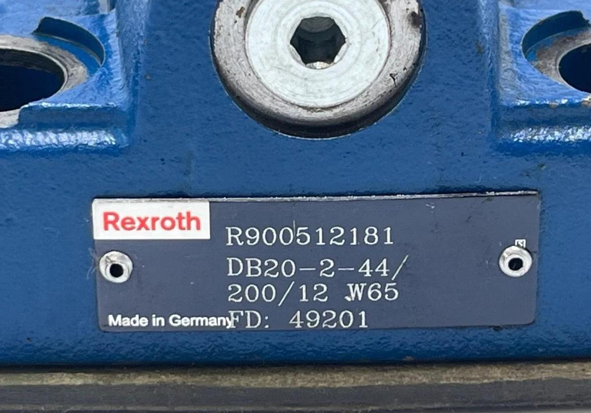 Used Rexroth R900512181 DB 20-2-44/200/12 W65 Pressure Relief Valve Pilot Controlled