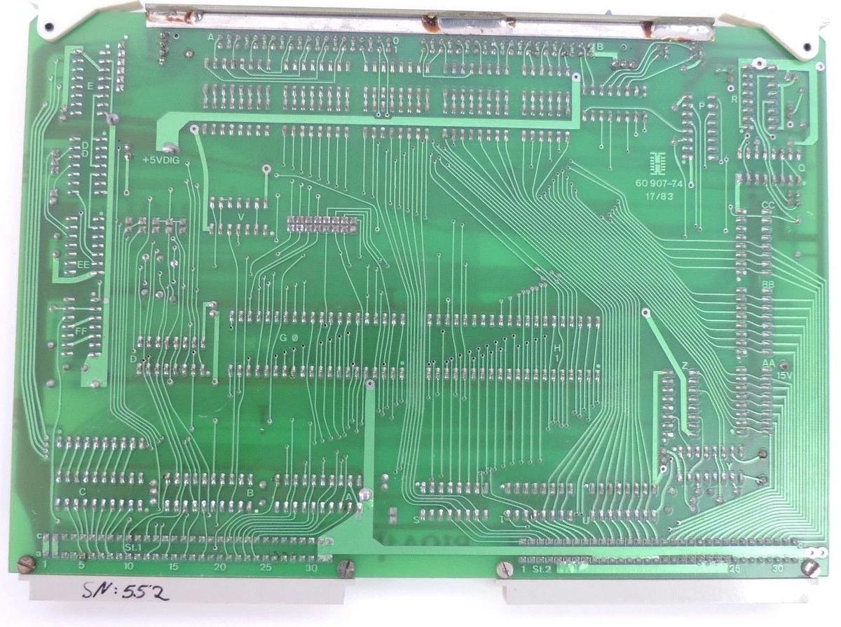 Used HEINEN ELEKTRONIK PIOA12 K49 AB 832.754 PC BOARD 60907-7.4, PIOA