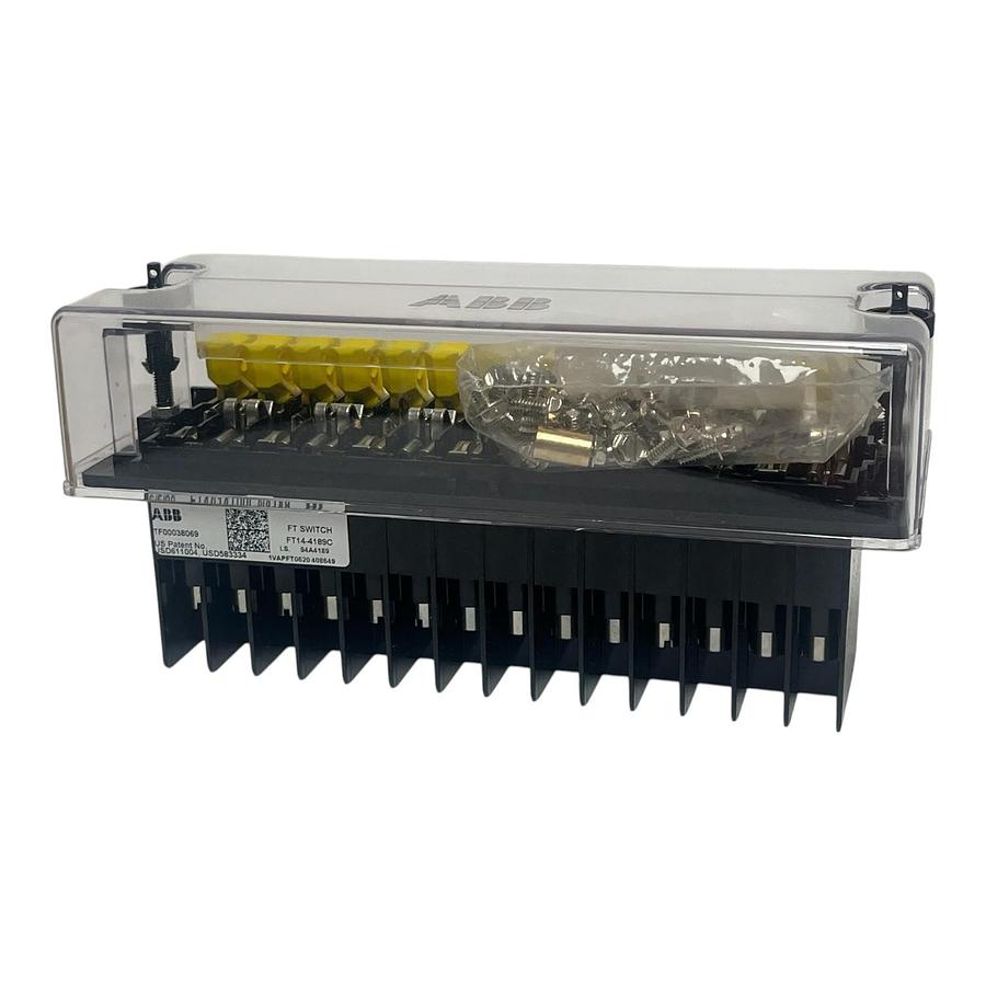 Used ABB FT4A14T00CN4189 FT-14 Flexitest Switch 14 Pole Clear Cover Screw Terminals