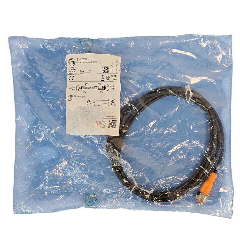 Used NEW IFM EVC258 CONNECTION CABLE VDOGH030MSS0002H03STGF030MSS