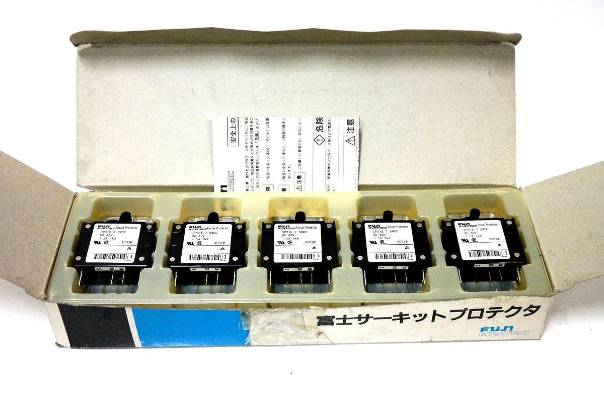 NIB FUJI ELECTRIC CP31E-7.5WDC CIRCUIT BREAKER 7.5AMP 1POLE W/ AUX SWITCH QTY:10