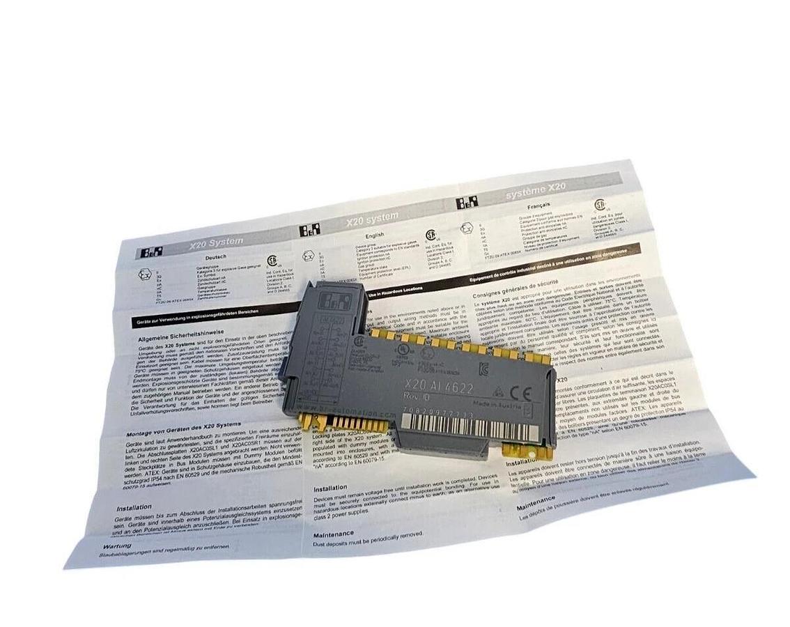 Used NIB B&R X20AI4622 INPUT MODULE X20 SYSTEM X20 AI 4622