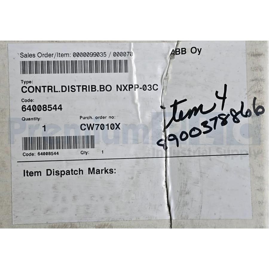 Used ABB NXPP-03C CONTROL DISTRIBUTION BOARD 64008544-C NXPP03C 61431403C NSNP