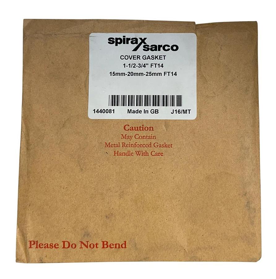 Used SPIRAX SARCO 1440081 OEM COVER GASKET 1-1/2-3/4'' FT14 15mm-20mm-25mm FT14 NSFS