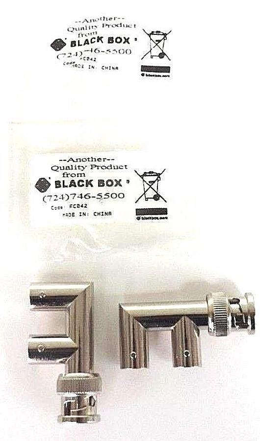 LOT OF 2 NEW BLACK BOX CODE: FC042 COAXIAL T CONNECTORS
