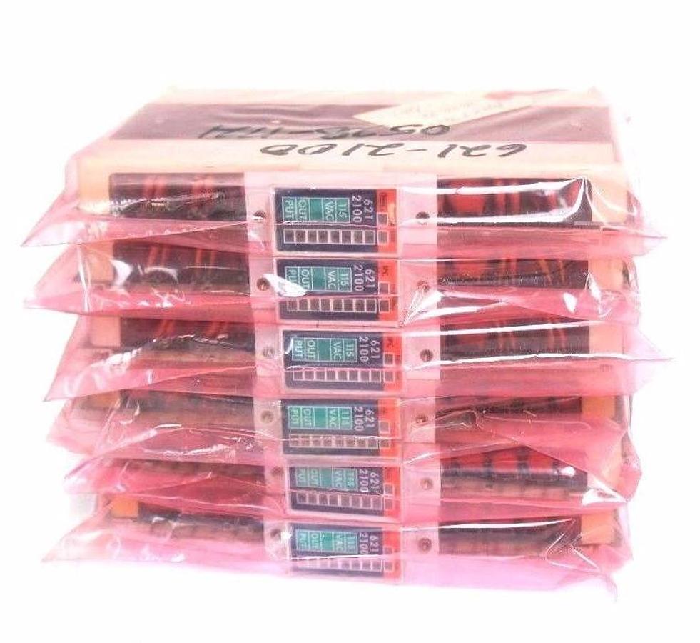 Used LOT OF 6 HONEYWELL 621-2100 OUTPUT MODULES 115VAC OUTPUT 6212100