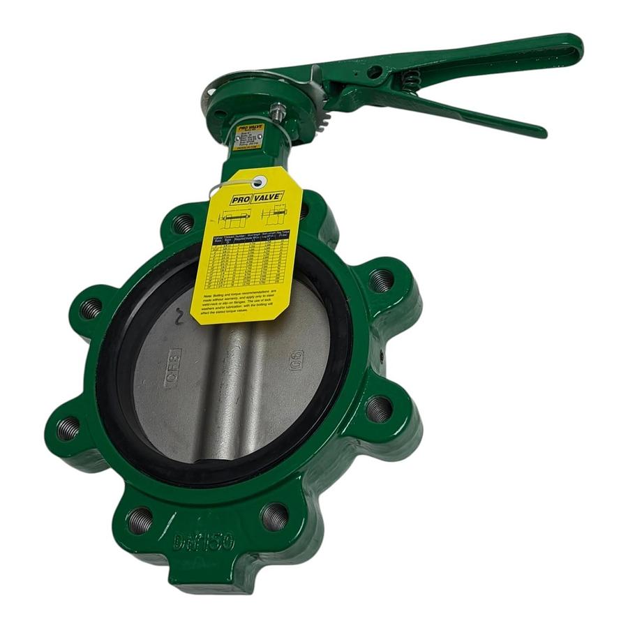 Used Pro Valve Series 500 6" Lug Butterfly Valve 304 SS Disc EPDM Seat 200 PSI New