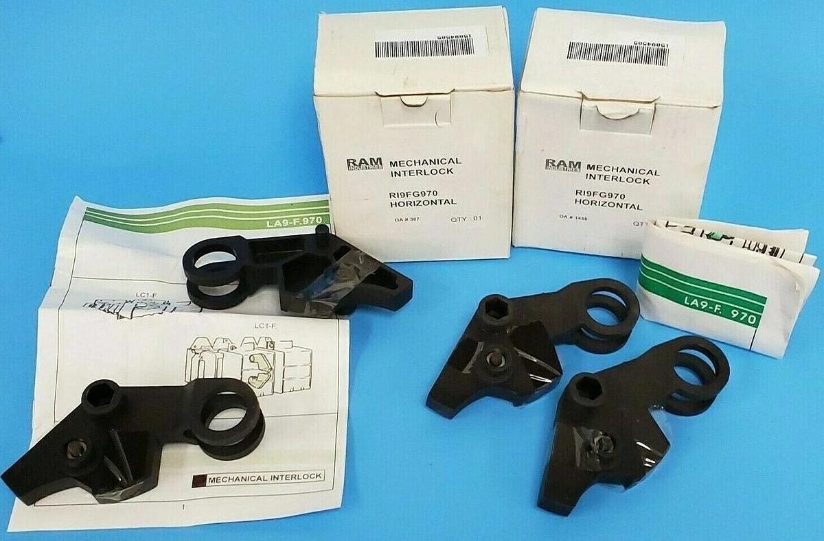 Used LOT OF 2 NIB RAM INDUSTRIES RI9FG970 HORIZONTAL MECHANICAL INTERLOCKS