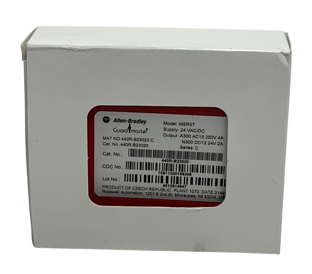 Used ALLEN BRADLEY 440R-B23020 /C Guardmaster MINOTAUR RELAY MSR5T 24VAC/DC NSMP