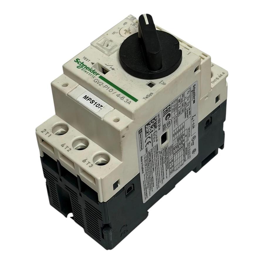 Used Schneider Electric GV2-P10 TeSys Motor Manual Starter Circuit Breaker 4-6.3A