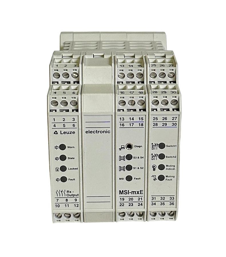 NEW LEUZE ELECTRONIC MSI-mxE/Rx2 / 549984 AOPD SAFETY RELAY INTERFACE 24VDC 5A