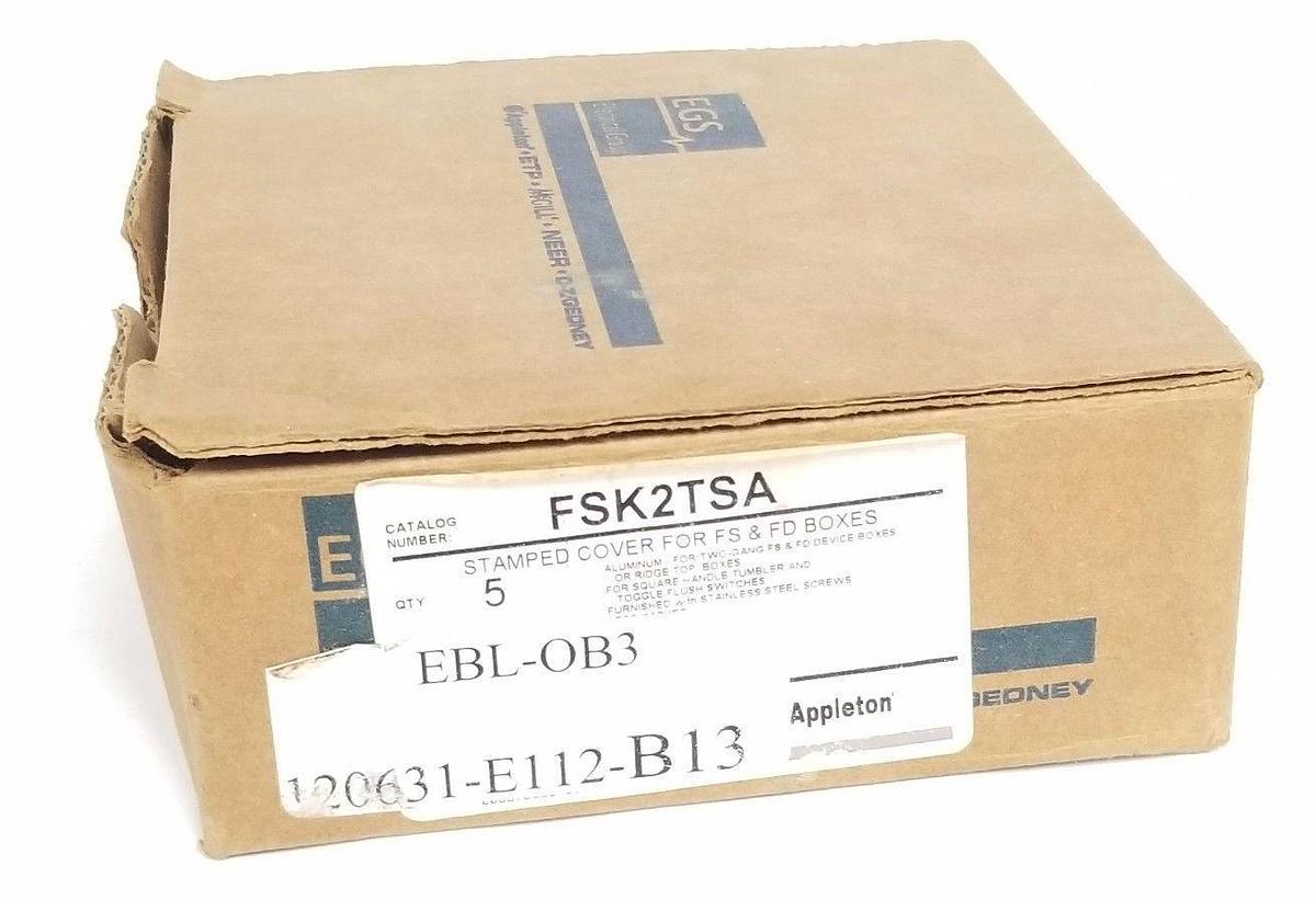 Used LOT OF 5 APPLETON FSK2TSA STAMPED COVERS FOR FS & FD BOXES