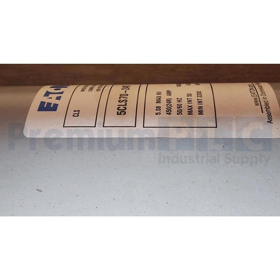 Used Eaton CH Bussmann 5CLS70-24R Double-Barrel Fuse 5.08KV 24R CLS70 450A 140D045G03