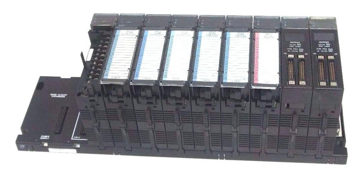 Used GE FANUC IC693CHS392H 10 SLOT RACK W/ IC693MDL645D IC693MDL645G IC693MDL646E